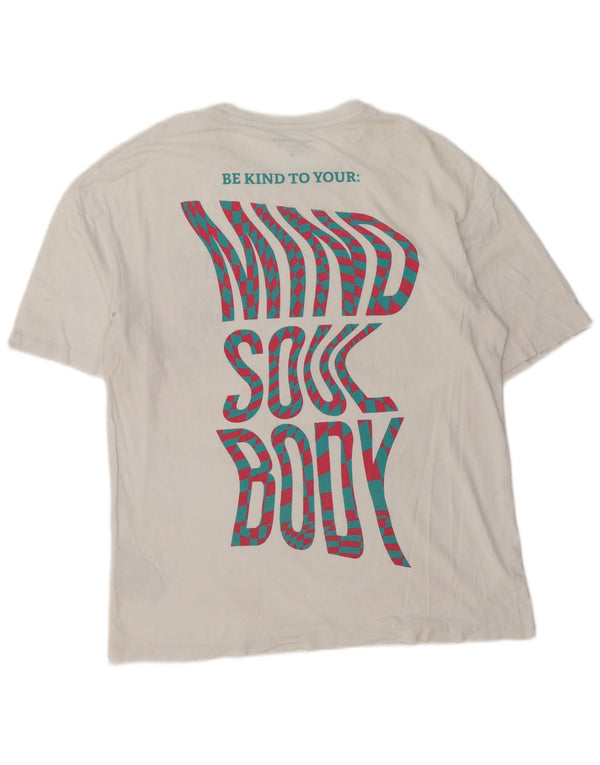 Jack & Jones T-Shirt Graphique Homme Blanc Moyen Coton