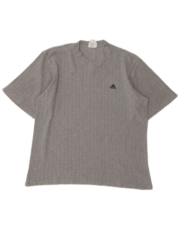 ADIDAS T-Shirt Homme Haut Large Gris Coton
