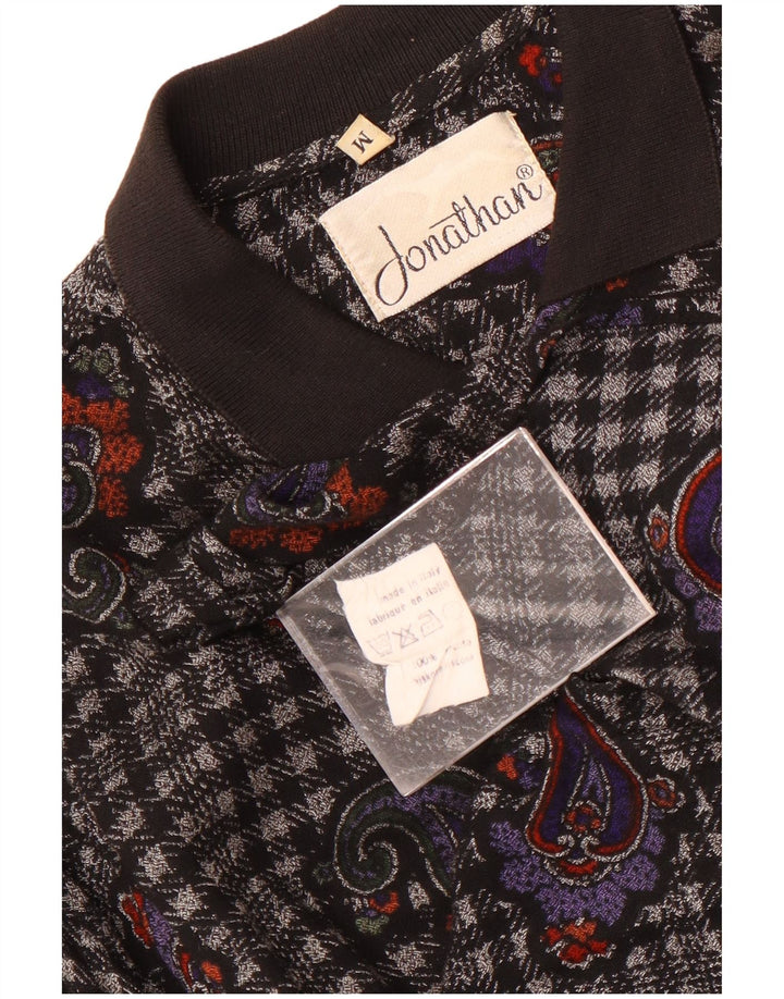 vintage Chemise en flanelle pour hommes Moyen Noir Paisley Viscose