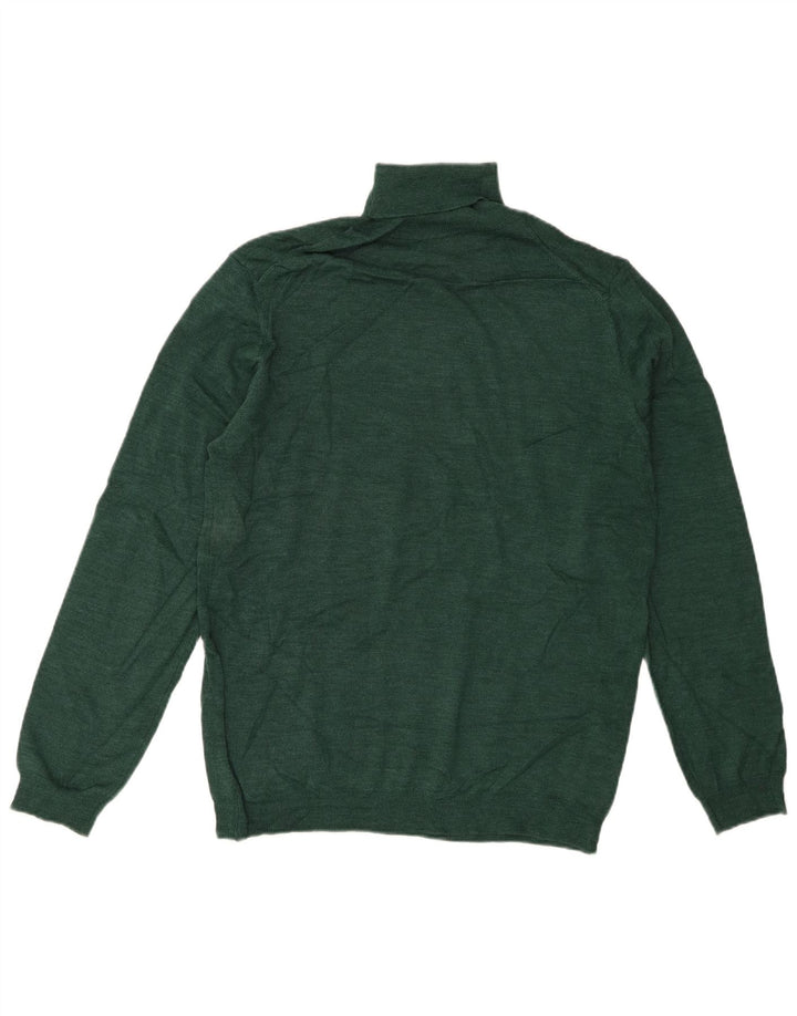 Zara Homme Pull Col Roulé Pull Large Vert Acrylique