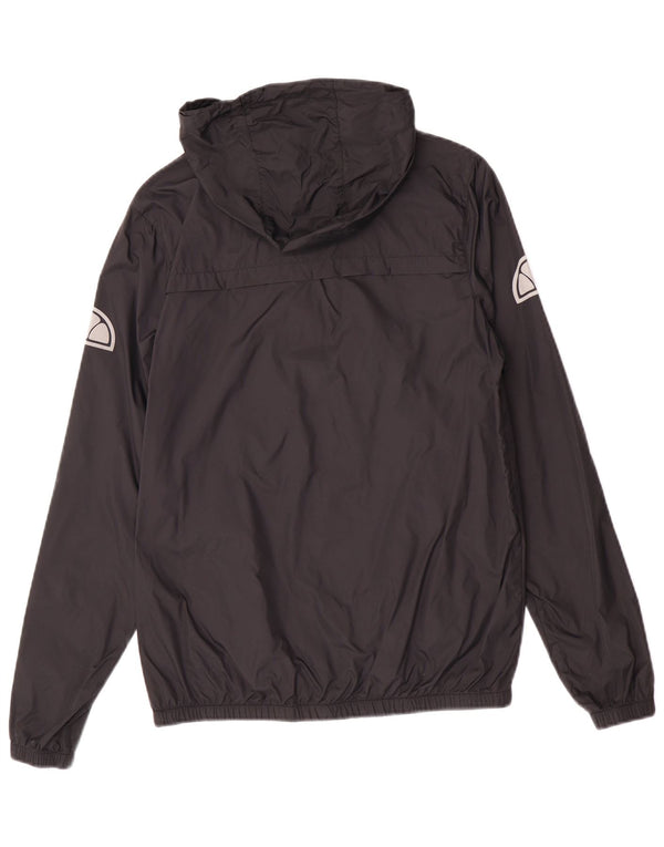 Ellesse Veste de pluie à capuche Anorak pour homme UK 34 XS Noir Polyamide