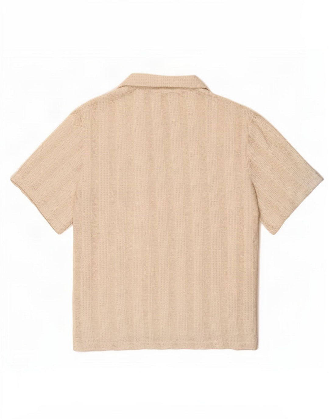 Zara Chemise en tricot à manches courtes pour hommes Grand polyester à rayures blanches