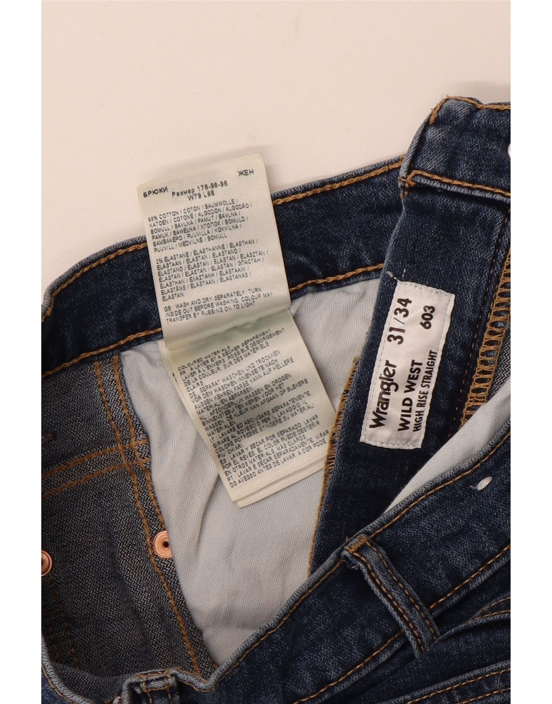 Wrangler Jean droit Wild West pour homme W31 L30 en coton bleu