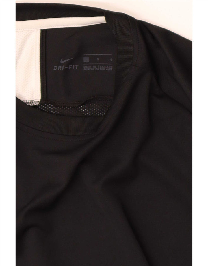 Nike Hommes Dri Fit T-Shirt Haut Large Noir Colorblock
