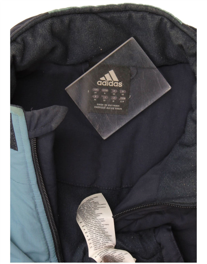 Adidas Veste coupe-vent pour homme UK 38 Medium Bleu marine Colourblock Polyamide