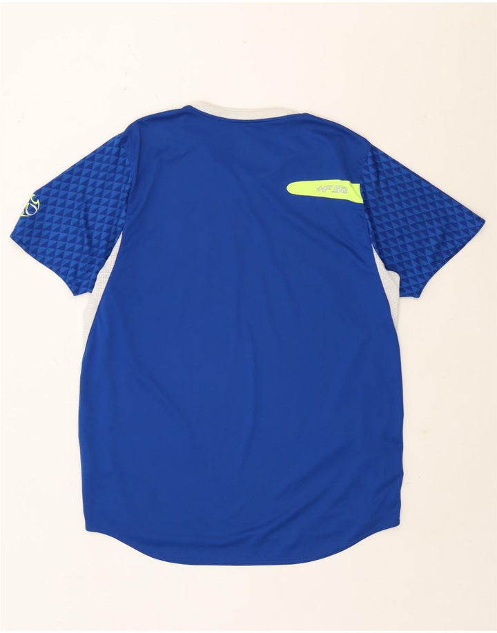 Adidas T-shirt graphique pour hommes XL Bleu Colorblock Polyester