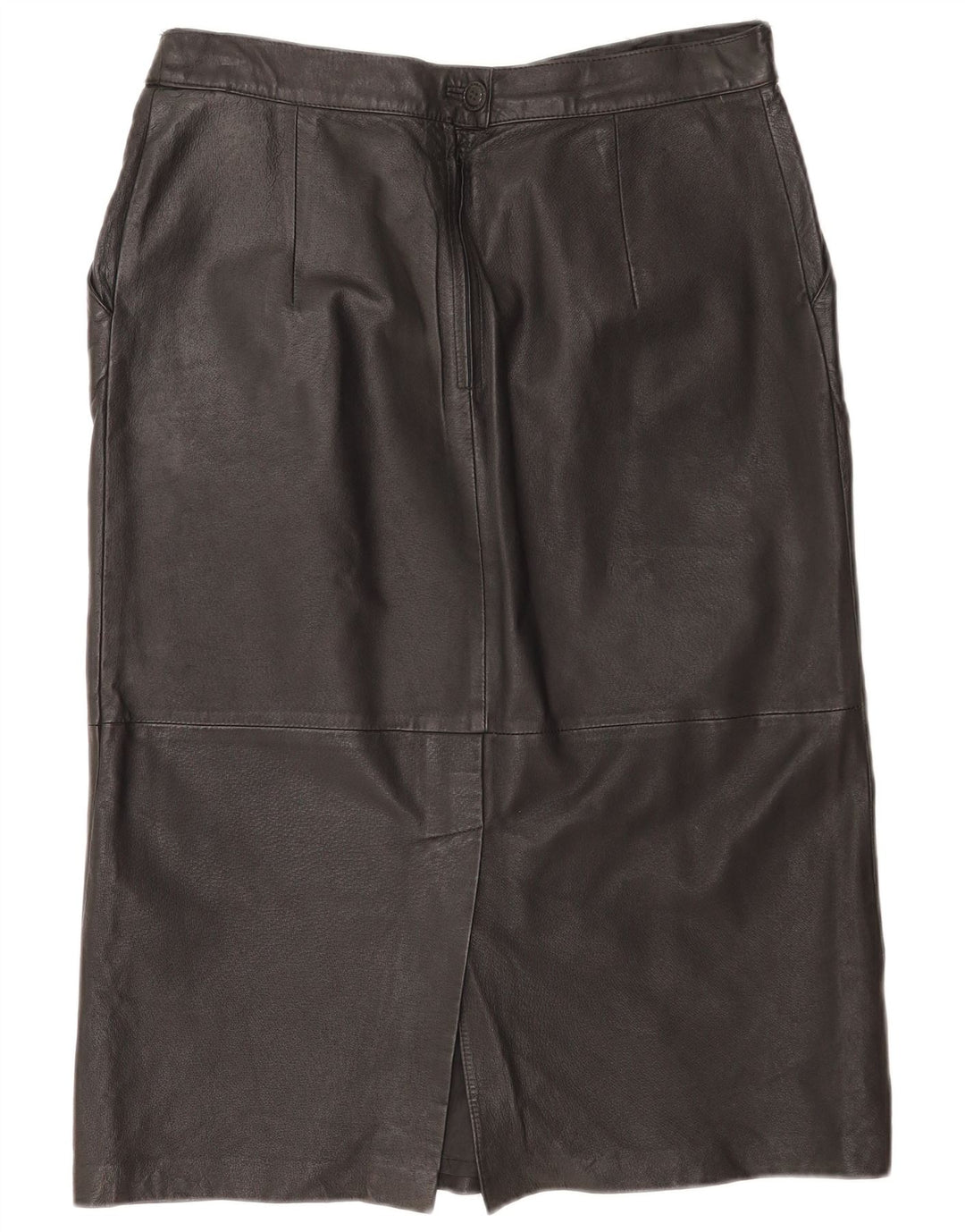 jupe en cuir femme vintage IT 44 Medium W32 Cuir Noir