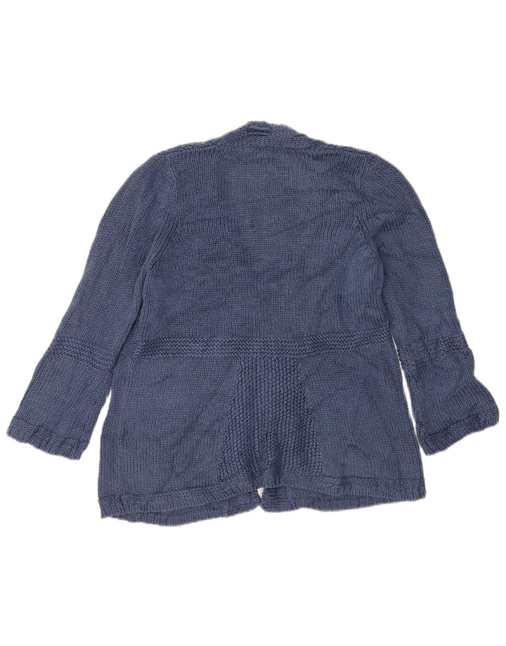 Marks & Spencer Pull cardigan à manches 3/4 pour femme Bleu moyen UK 14