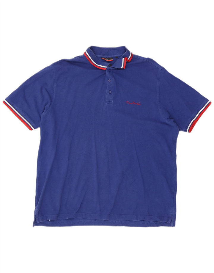 Pierre Cardin Polo coupe régulière pour homme 2XL en coton bleu