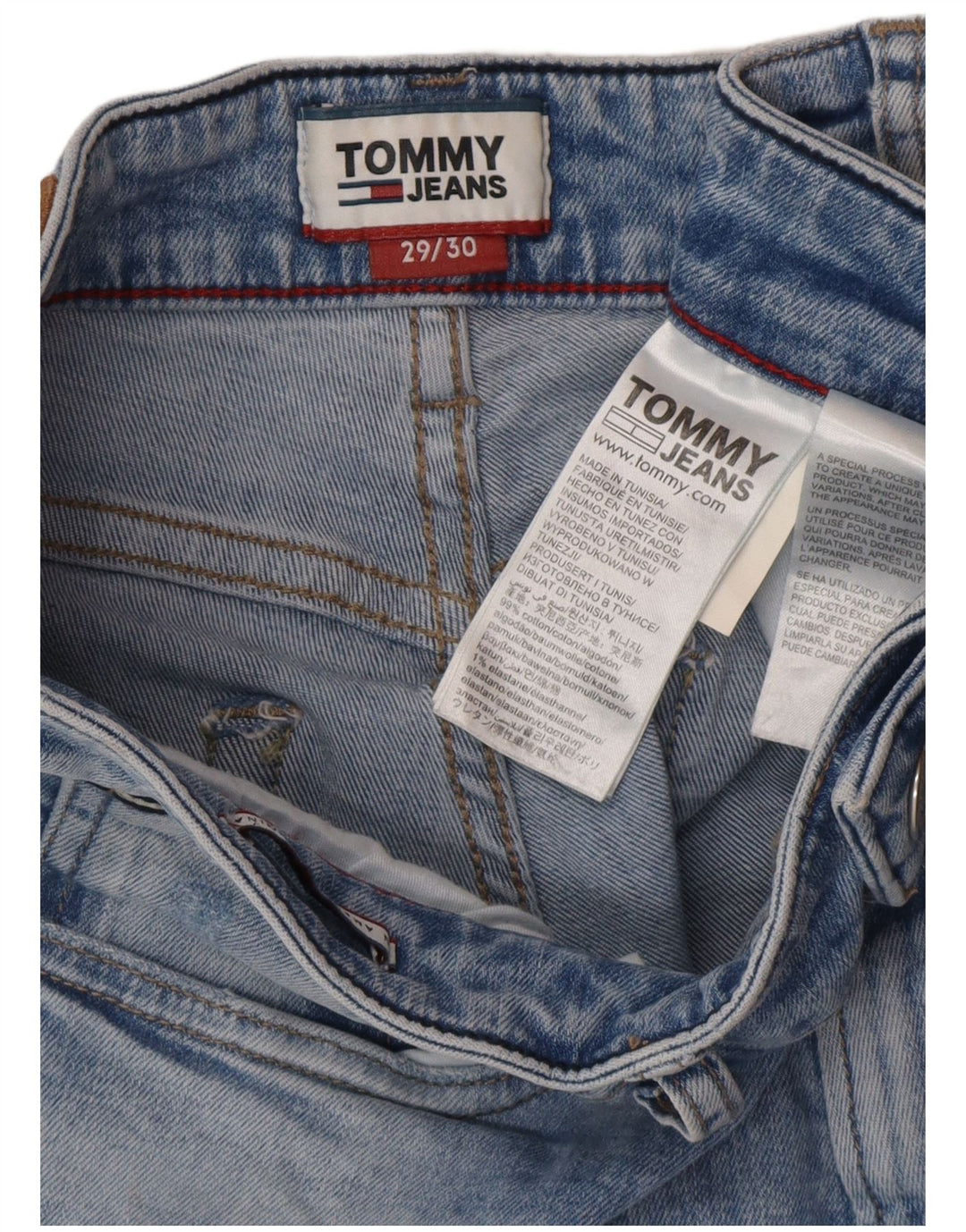 TOMMY HILFIGER Jean Slim Homme W29 L30 Bleu Coton