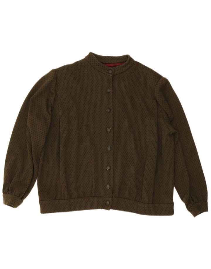 Veste Bomber Femme Vintage UK 20 2XL Kaki Repéré