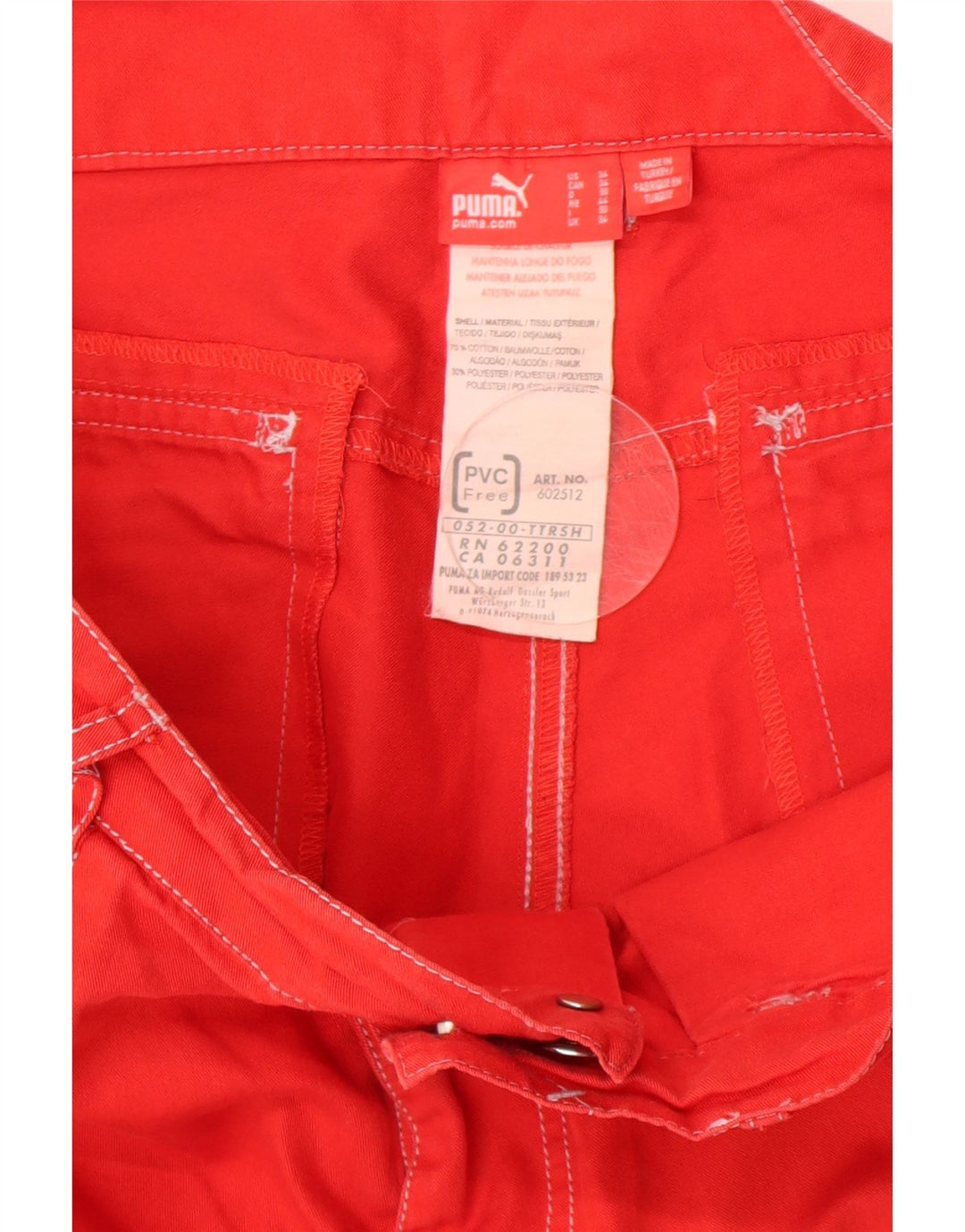 Puma Short cargo W34 pour homme en coton rouge Taille L