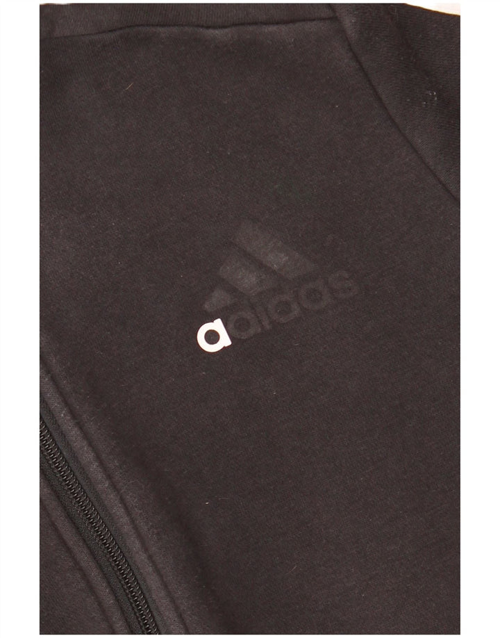 ADIDAS Pull à capuche zippé garçon 11-12 ans Noir Coton