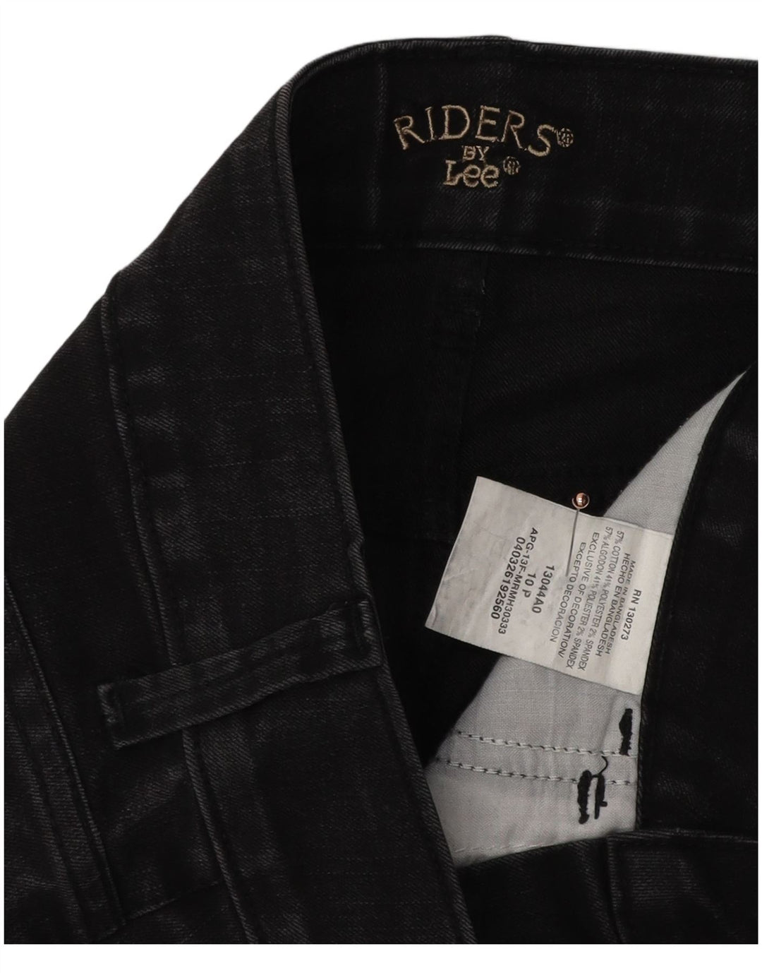 LEE Jean droit Riders pour femme US 10 Large W32 L29 Coton noir