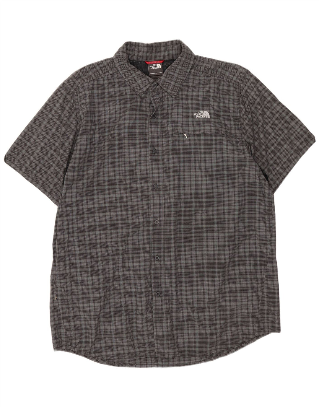 THE NORTH FACE Chemise à manches courtes pour hommes XL Gris Check Nylon