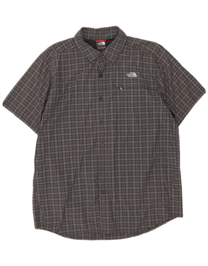 THE NORTH FACE Chemise à manches courtes pour hommes XL Gris Check Nylon