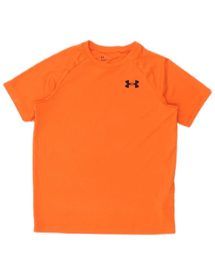 UNDER ARMOUR T-Shirt Garçon 11-12 ans Large Orange Polyester