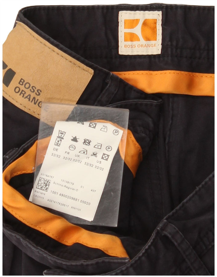 HUGO BOSS Pantalon Chino Regular Fit Homme W32 L32 Bleu Marine Coton