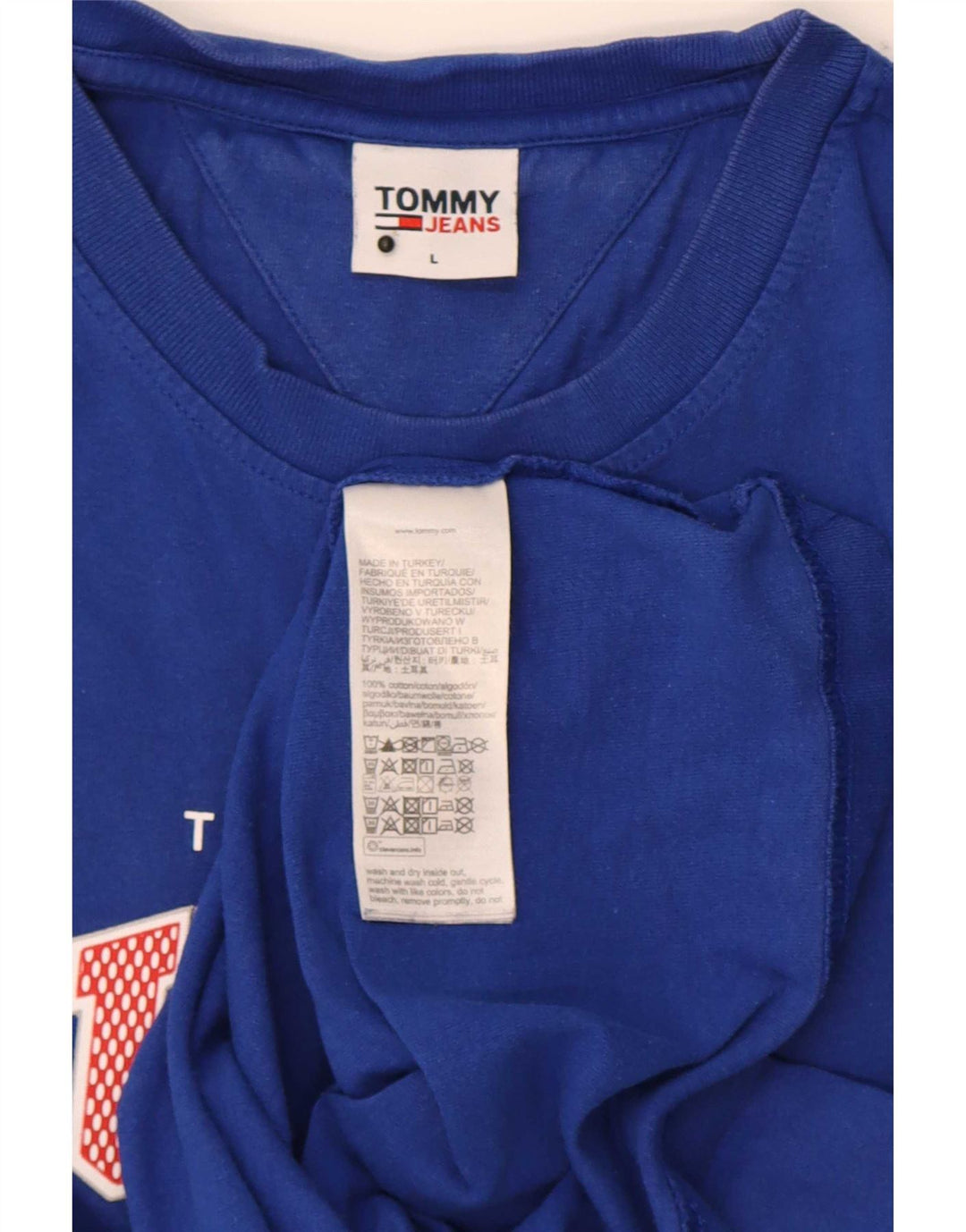 Tommy Hilfiger T-shirt graphique pour hommes, grand, bleu