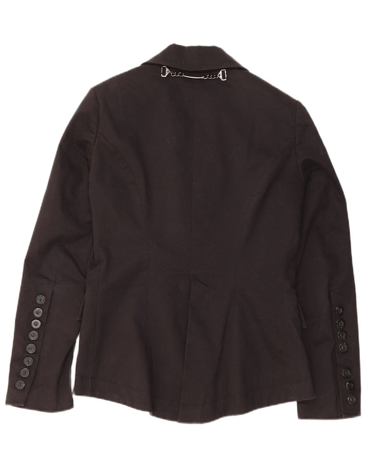 Zu Elements Veste Blazer 3 Boutons Femme IT 46 Grand Coton Noir