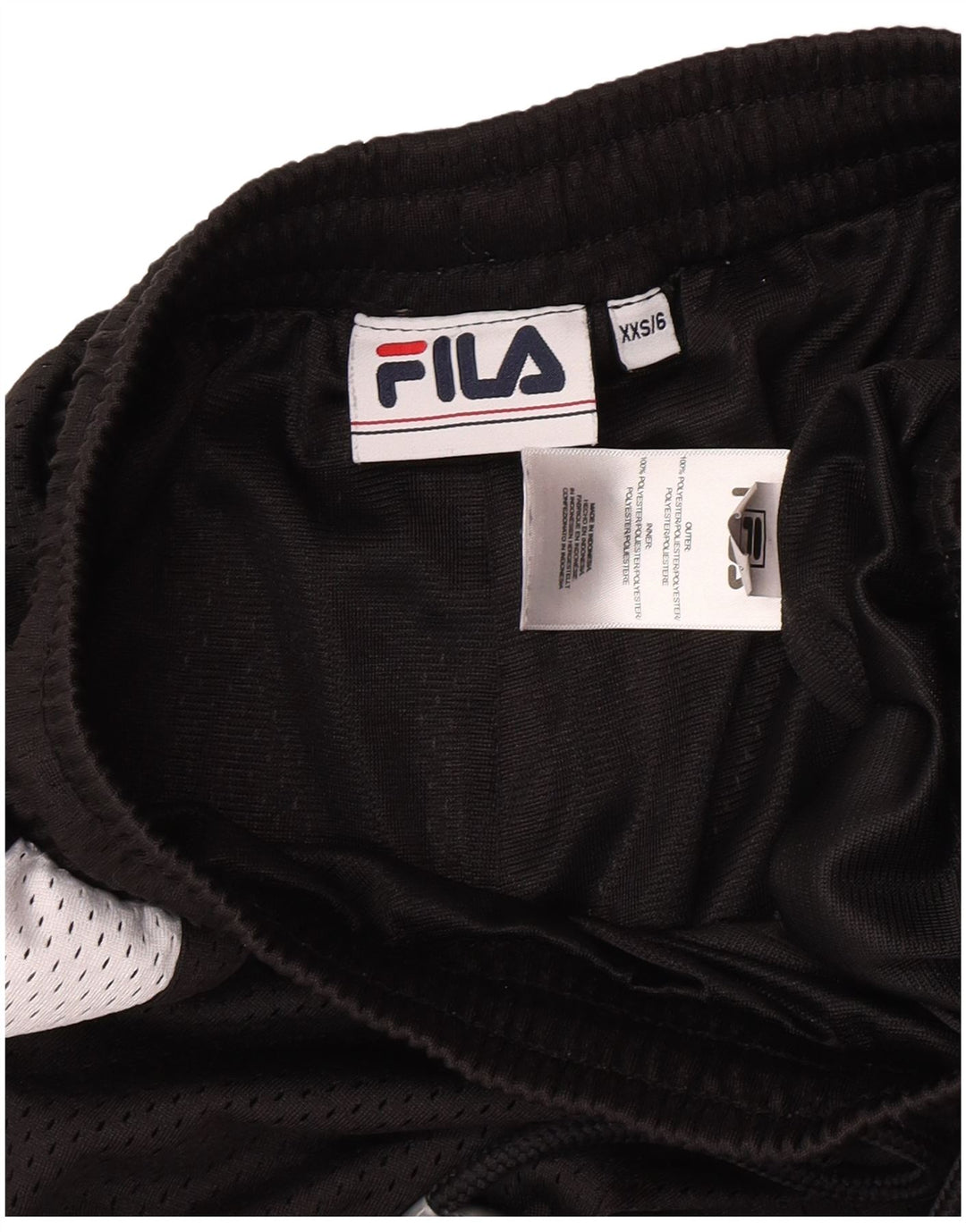 Fila Short de sport pour femme UK 2 2XS Noir Polyester
