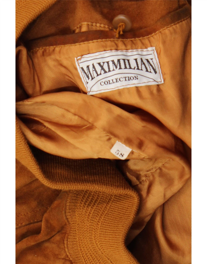 Maxi Milian Veste Bomber En Daim Pour Homme IT 58 4XL Marron