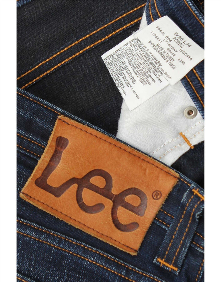 Lee Jean Powell Slim W36 L34 Homme Bleu Marine Coton