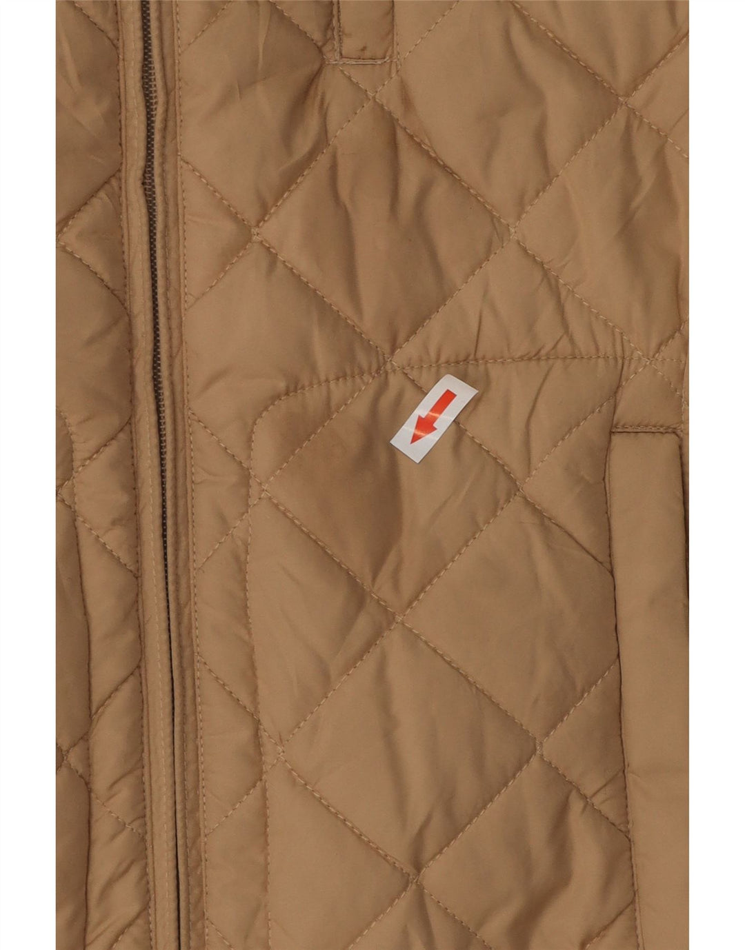 RALPH LAUREN Gilet matelassé pour femme UK 14 Polyester color block beige moyen