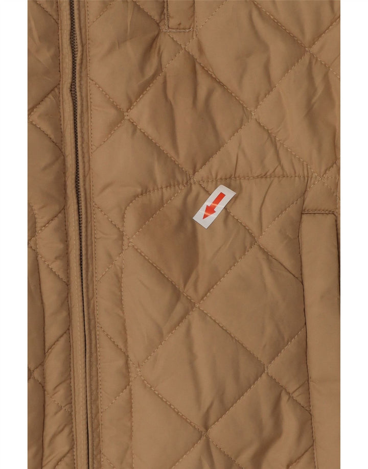 RALPH LAUREN Gilet matelassé pour femme UK 14 Polyester color block beige moyen
