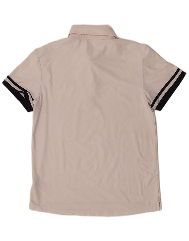 Nike Polo Dri Fit pour homme UK 38/40 Polyester color block blanc moyen
