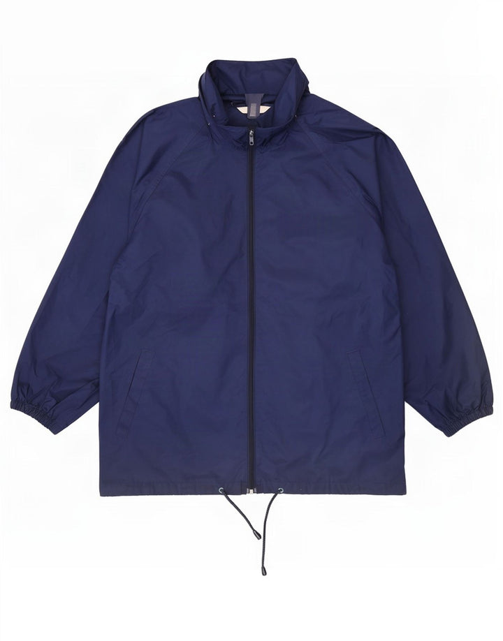 St. Bernard Veste de pluie surdimensionnée à capuche pour femme UK 10 Small Bleu marine PVC