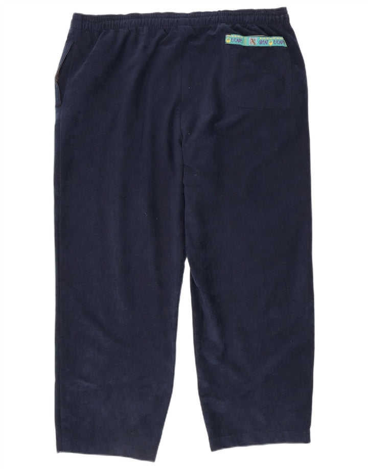 Great Escapes Pantalon de survêtement en velours pour homme XL Bleu marine Polyester