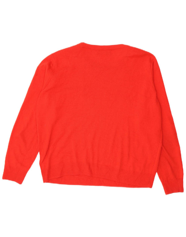Marks & Spencer Pull col bateau pour femme UK 16 Large Rouge