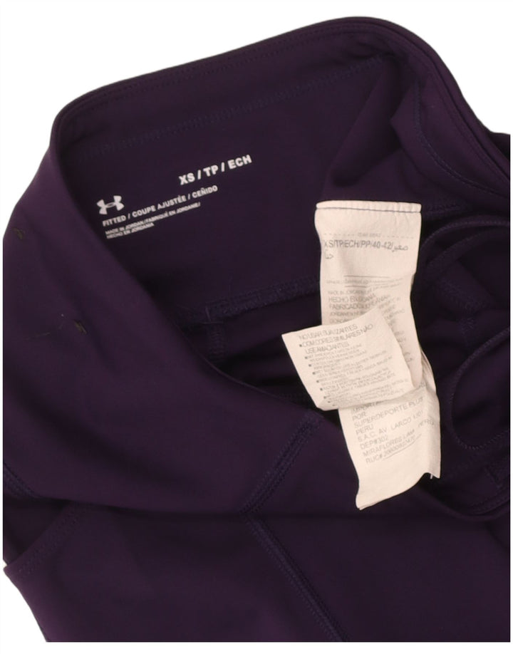 Under Armour Leggings Femme UK 4 XS Violet Polyester