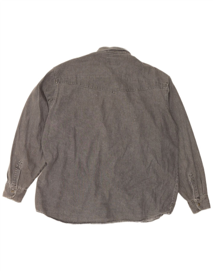 Chemise Homme Vintage XL Coton Gris