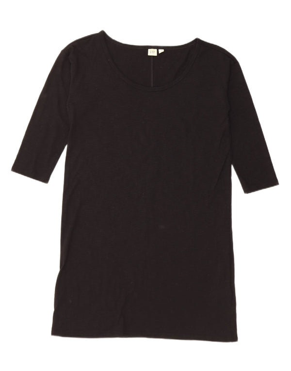 Gap Robe t-shirt à manches 3/4 pour femme UK 10 Small Noir Polyester