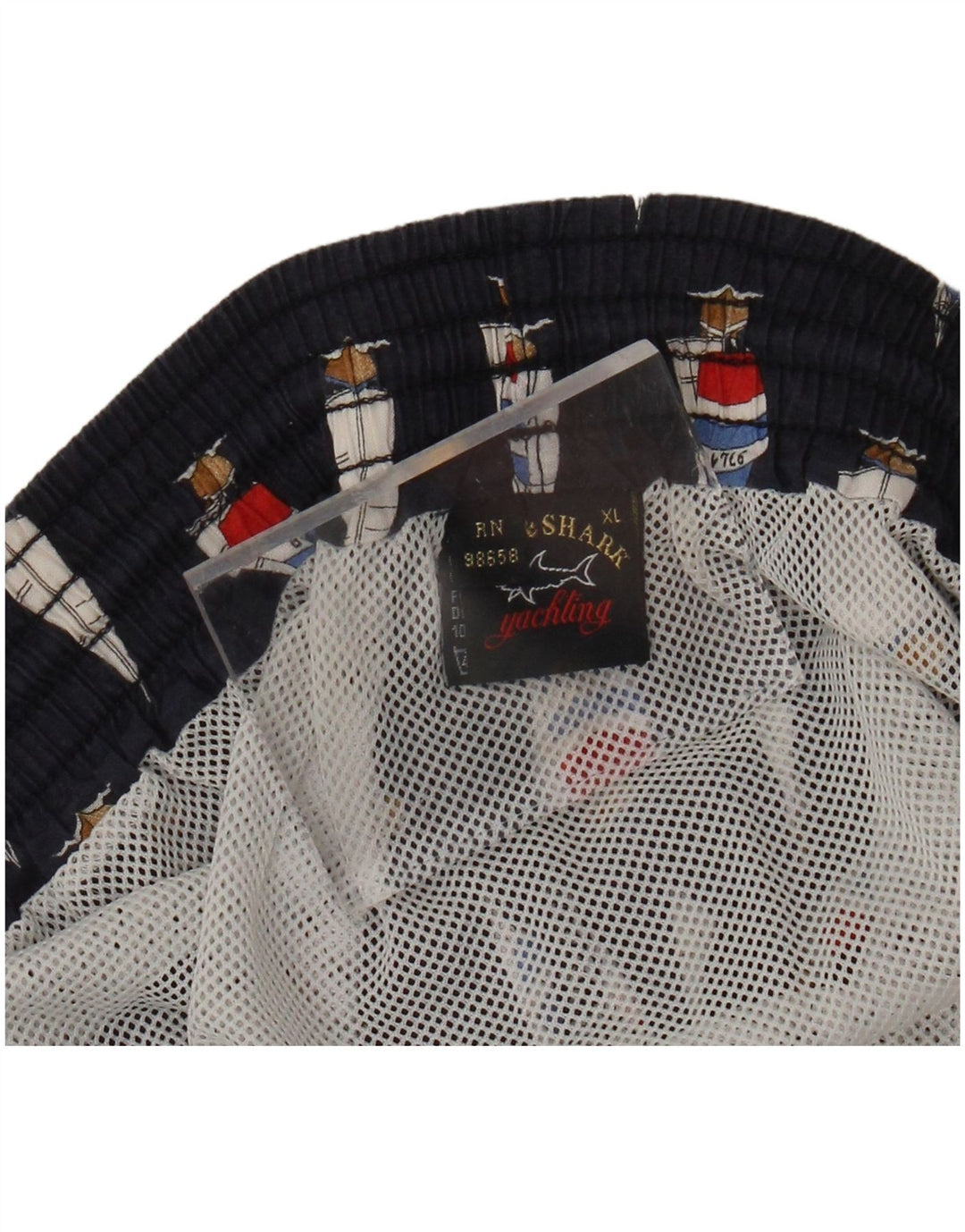 PAUL & SHARK Short de Sport Graphique Homme XL Bleu Marine Coton