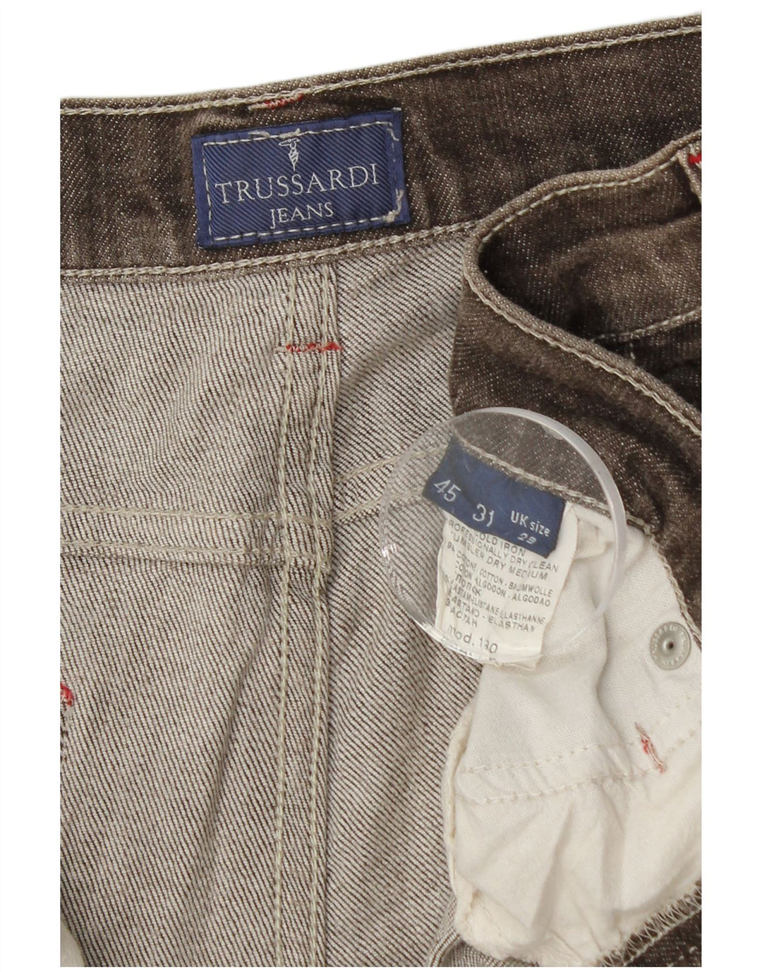 TRUSSARDI Jean Droit Homme W29 L31 Marron Coton