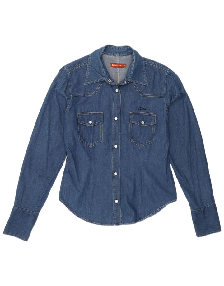 Carrera Chemise en jean pour femme UK 12 Bleu moyen Coton