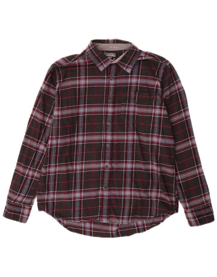 Eddie Bauer Chemise en flanelle pour homme en coton à carreaux gris