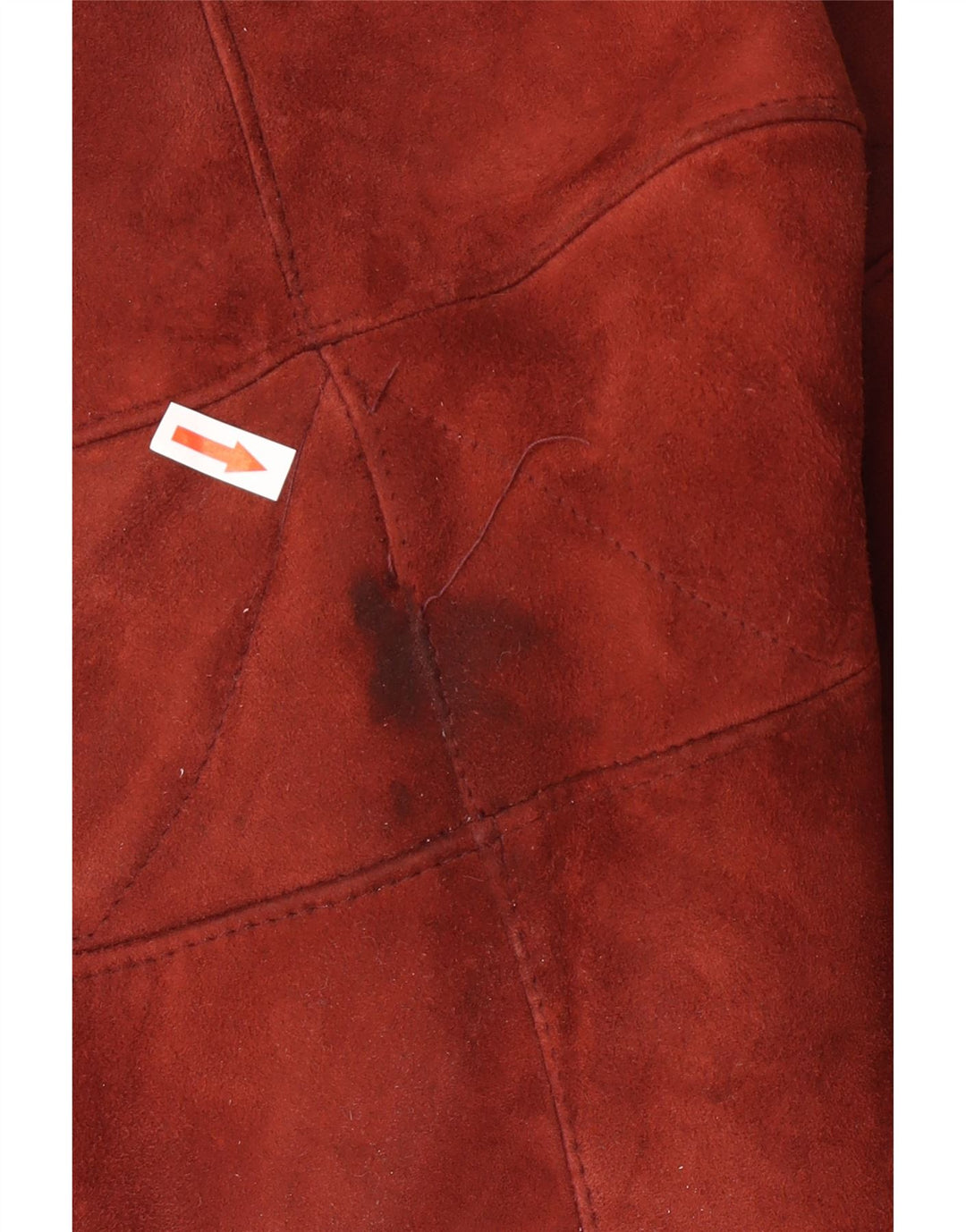 veste en peau de mouton femme vintage IT 42 Shearling bordeaux moyen