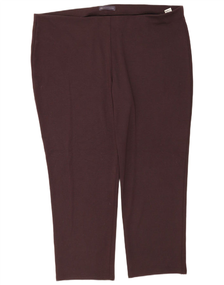 Marks & Spencer Legging Slim Femme UK 22 3XL Marron Polyester