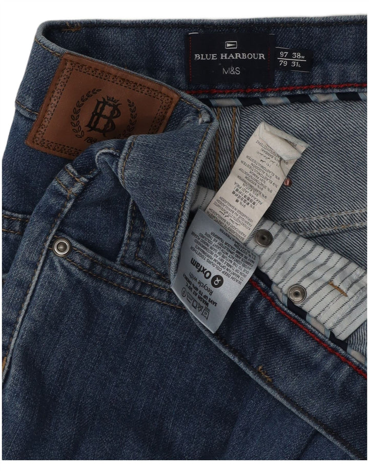 Marks & Spencer Jean droit Blue Harbor homme W38 L31 coton bleu