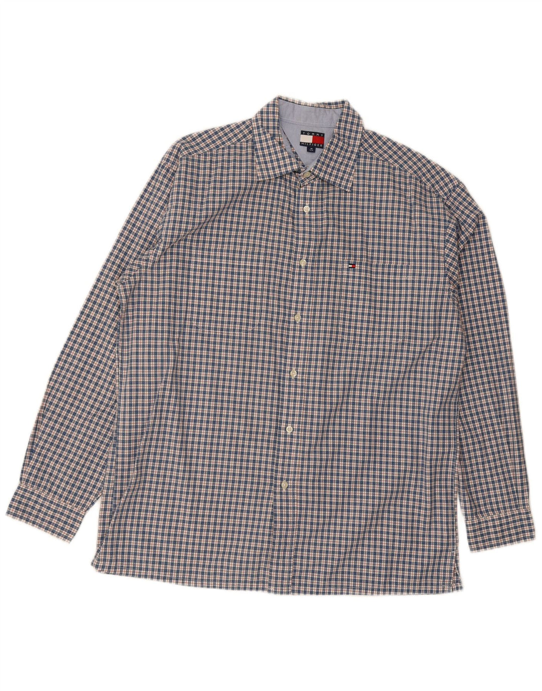 Tommy Hilfiger Chemise Regular Fit Homme Bleu Moyen à Carreaux