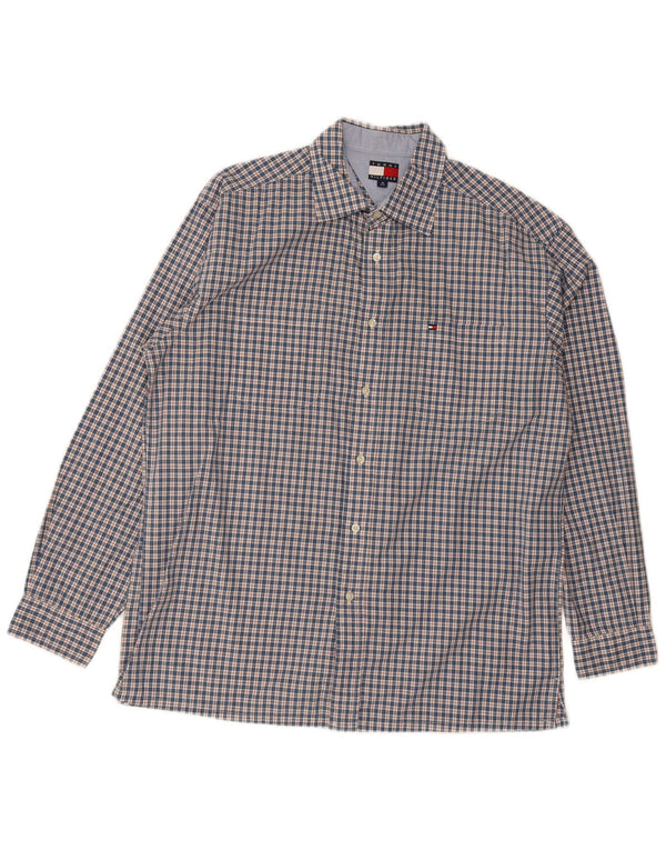 Tommy Hilfiger Chemise Regular Fit Homme Bleu Moyen à Carreaux