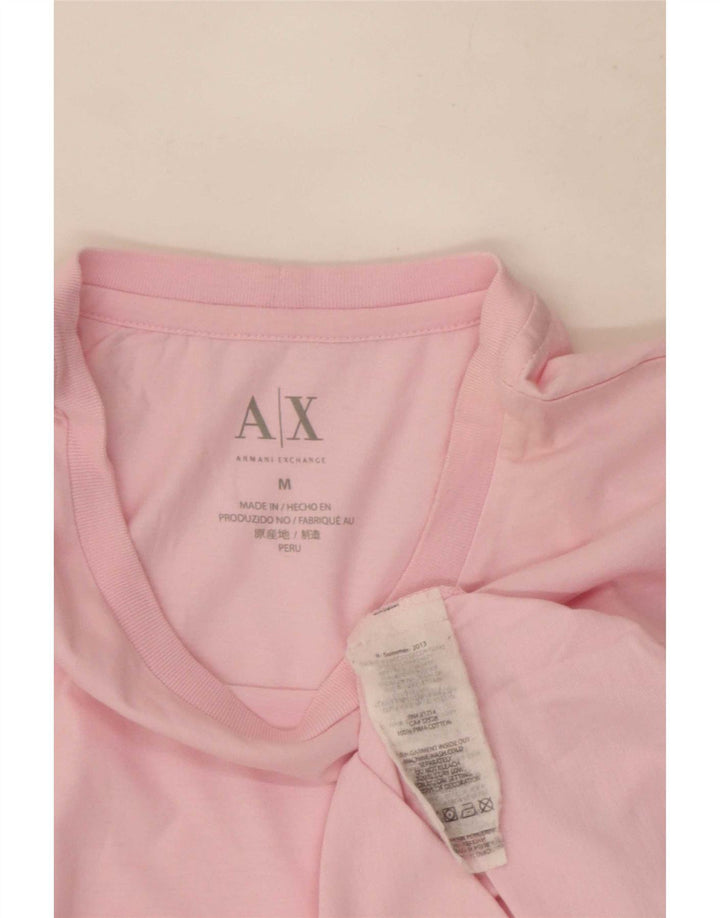 Armani Exchange T-Shirt Top Coton Rose Moyen Homme