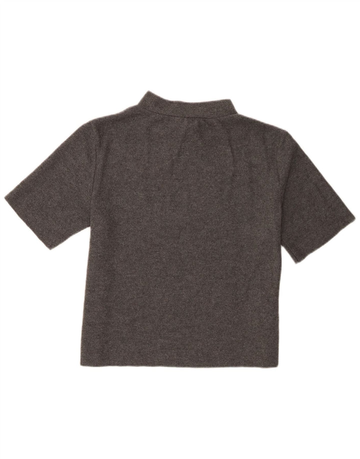 Zara T-Shirt Femme Top UK 14 Large Gris Polyester