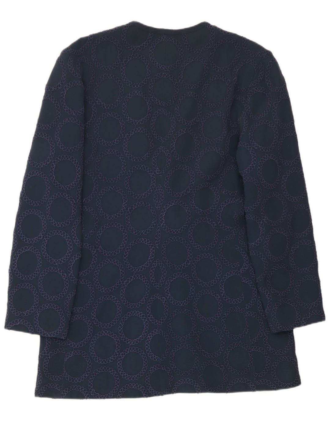 Gai Mattiolo Veste blazer à nouer sur le devant pour femme IT 50 XL Bleu marine géométrique