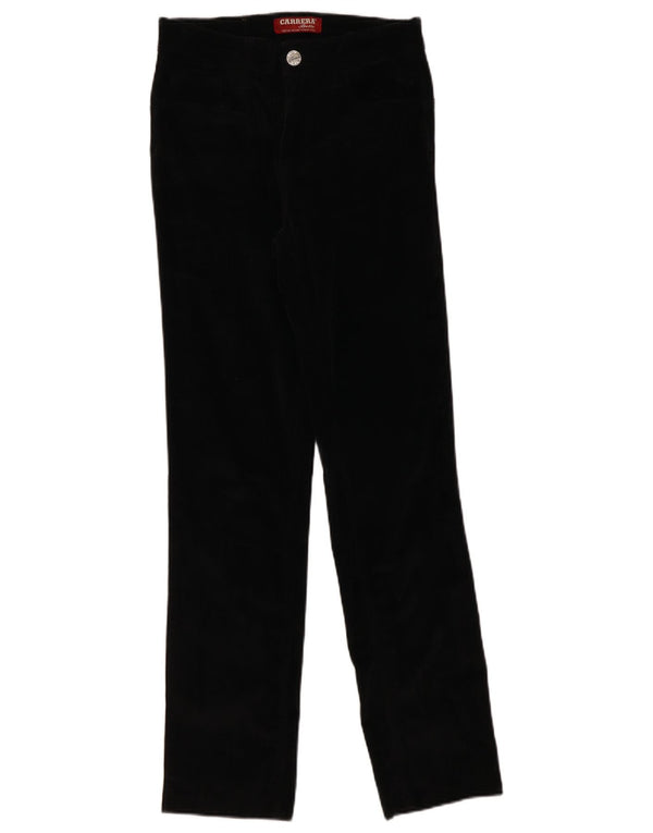 Carrera Femme 753 Pantalon Droit Velours Côtelé W28 L33 Coton Noir