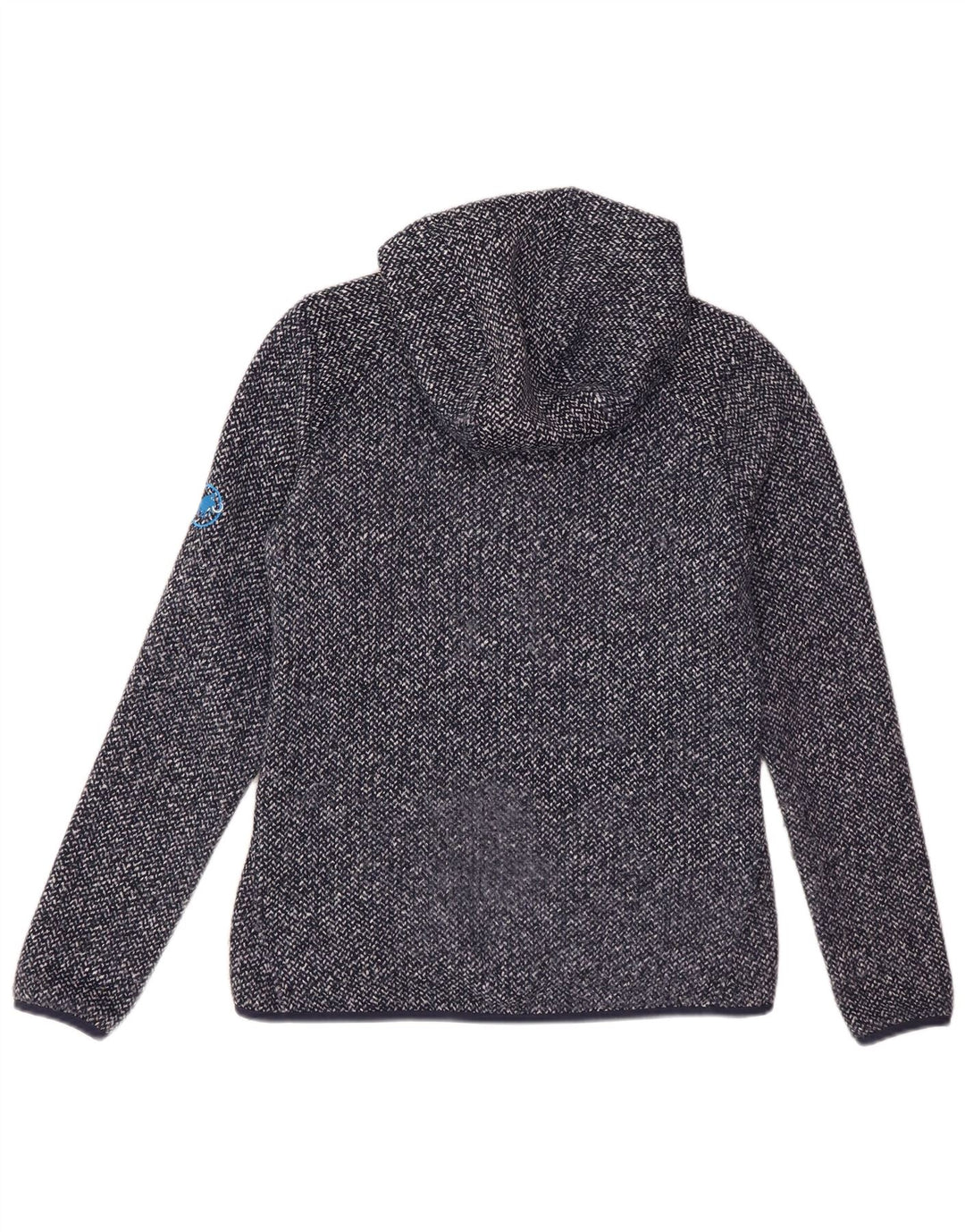 Mammut Femme Zip Sweat À Capuche Petit Bleu Moucheté Polyester